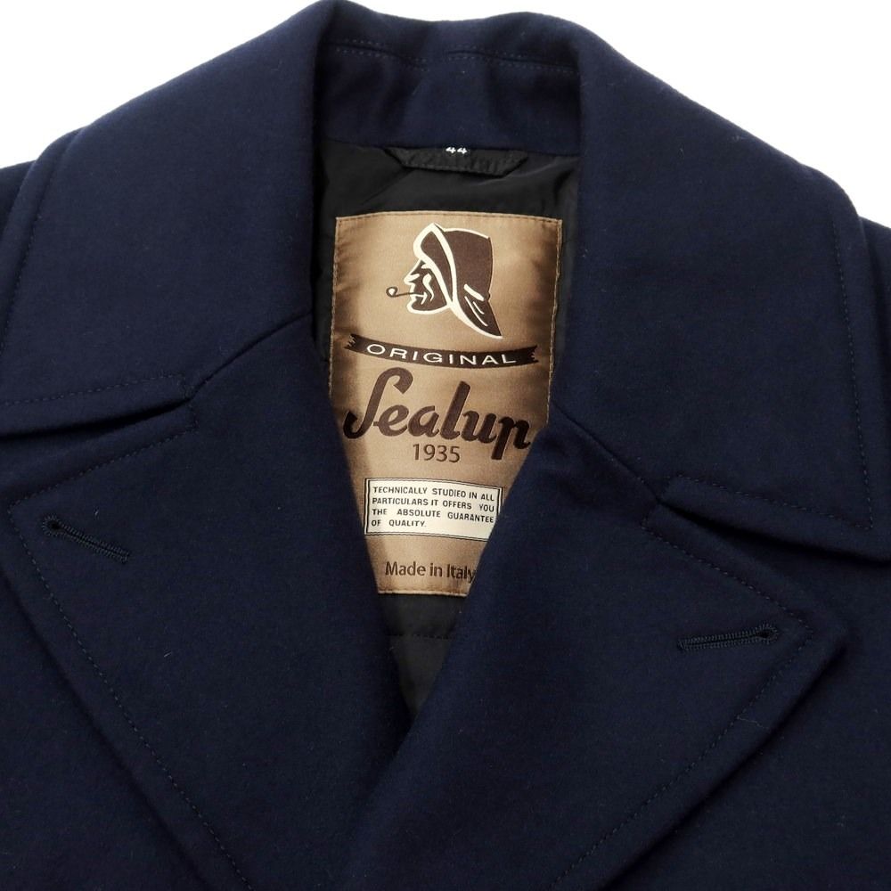 中古】シーラップ Sealup ウール ピーコート ネイビー【サイズ44