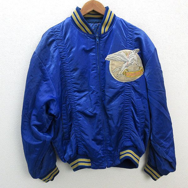 yヴィンテージ オニール/O'NEILL 天満ワッペン コーチジャケット青【メンズF】日本製ガムガム/141【中古】