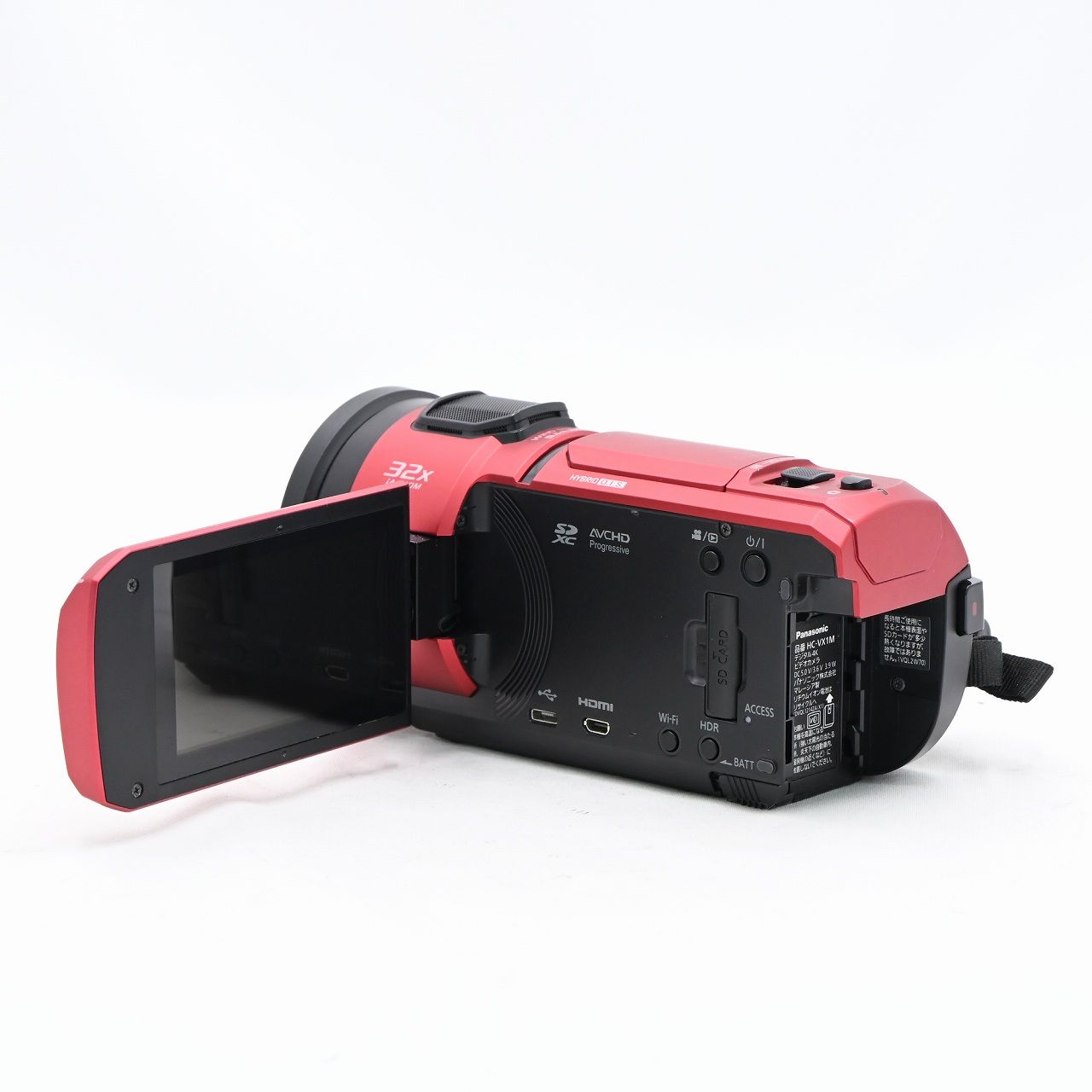 パナソニック 4K ビデオカメラ VX1M 64GB あとから補正 レッド HC-VX1M-R