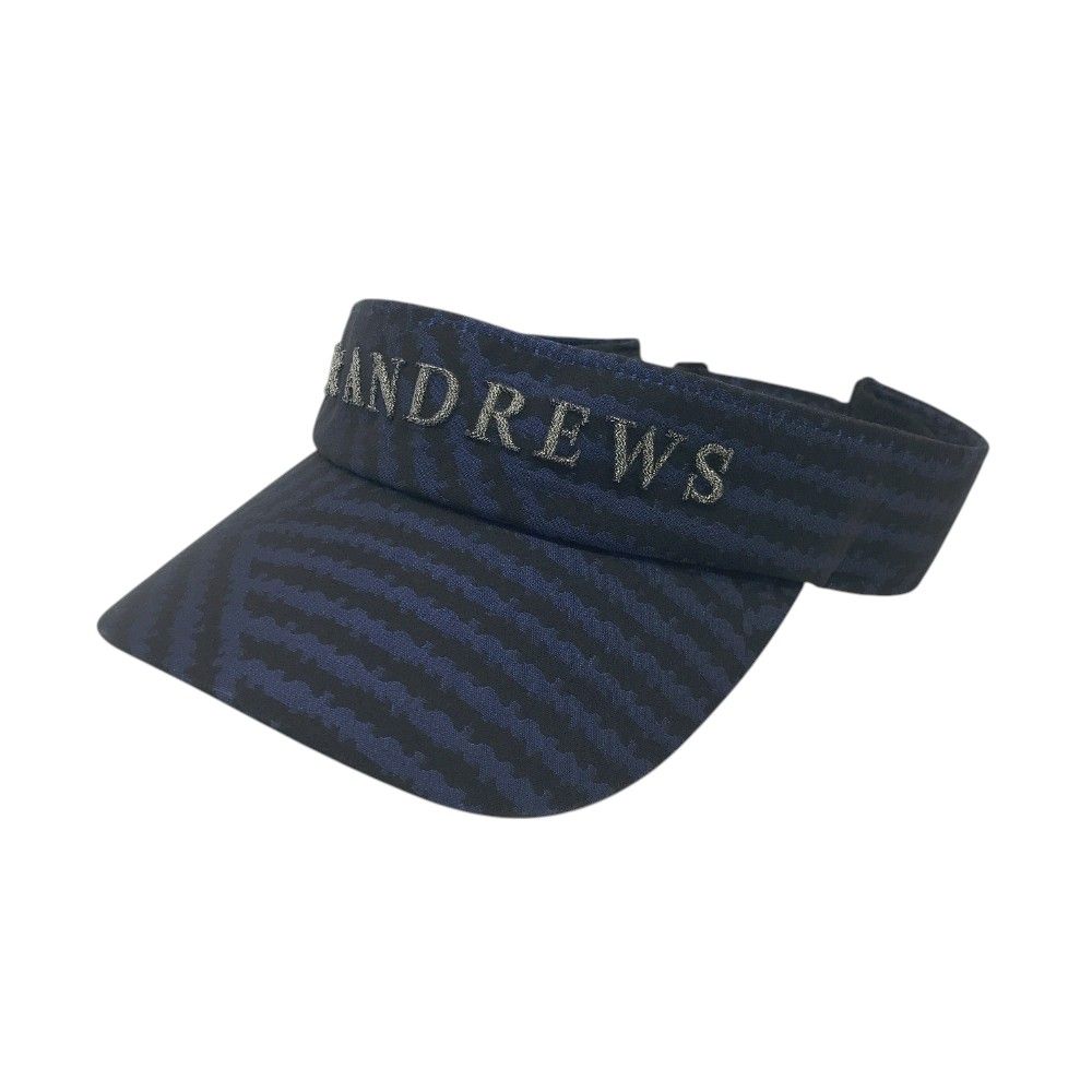 ST ANDREWS セントアンドリュース サンバイザー 総柄 ネイビー系
