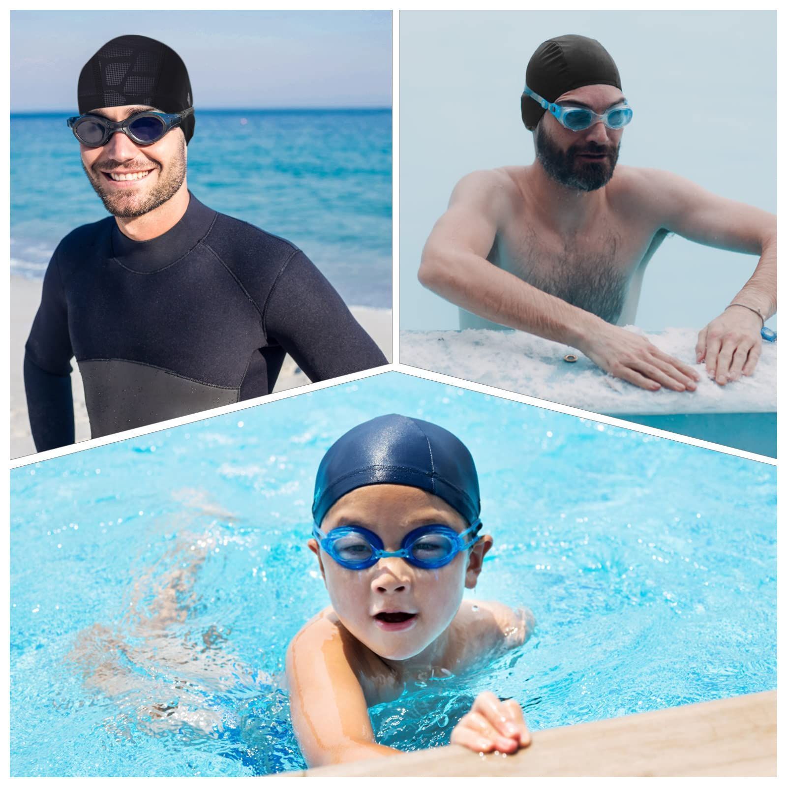 水泳帽 水中メガネ ゴーグル 水泳 スイミングプール新品未使用2点セット k8t
