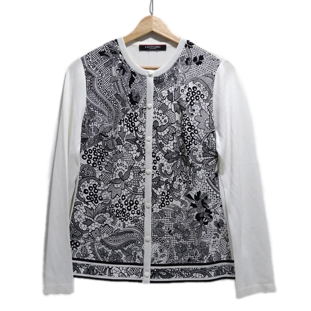 LEONARD(レオナール) カーディガン サイズ40 M レディース - 白