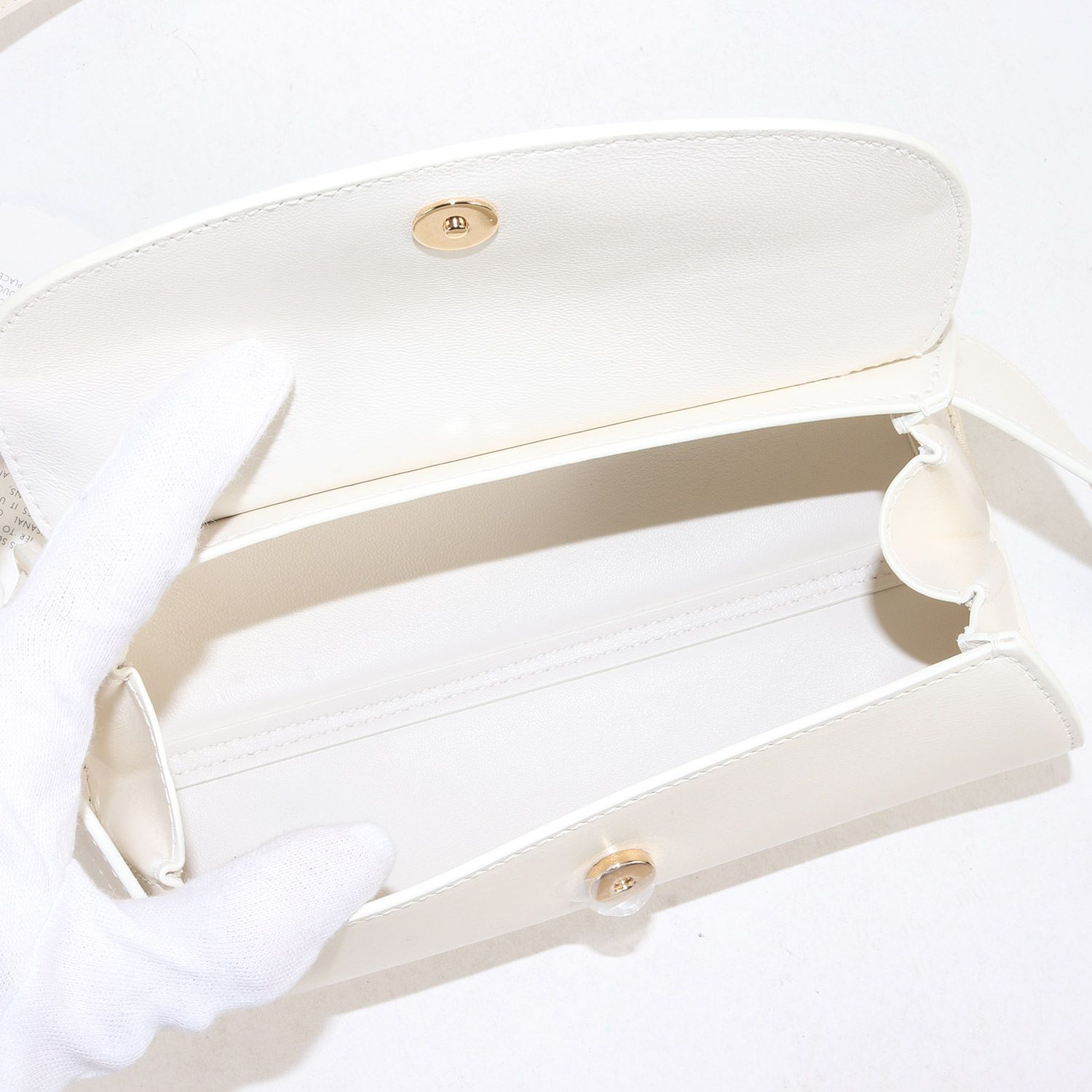 JIL SANDER ホワイト カンノーロ ミニ カンノーロ バッグ