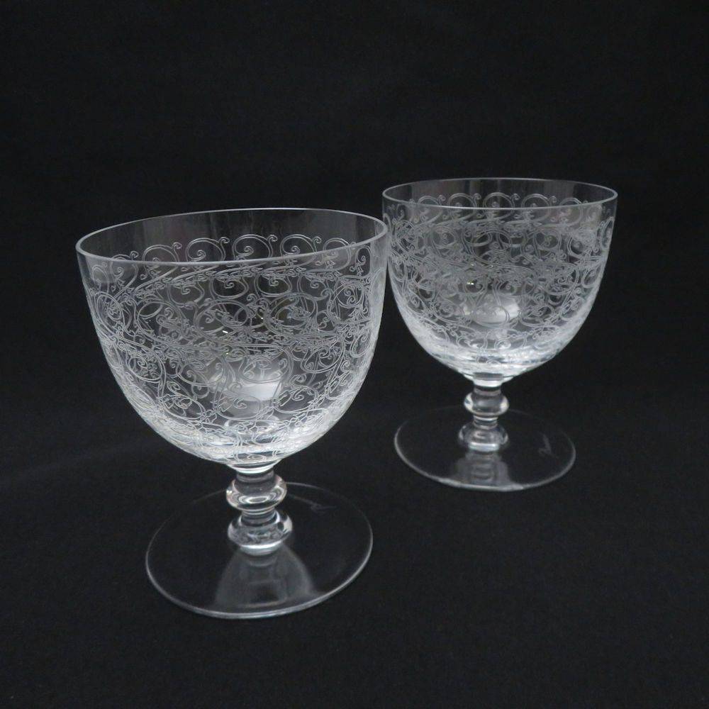 Baccarat バカラ ローハン ワイングラス 2客 クリスタル ペア H 10 ウォーターゴブレット