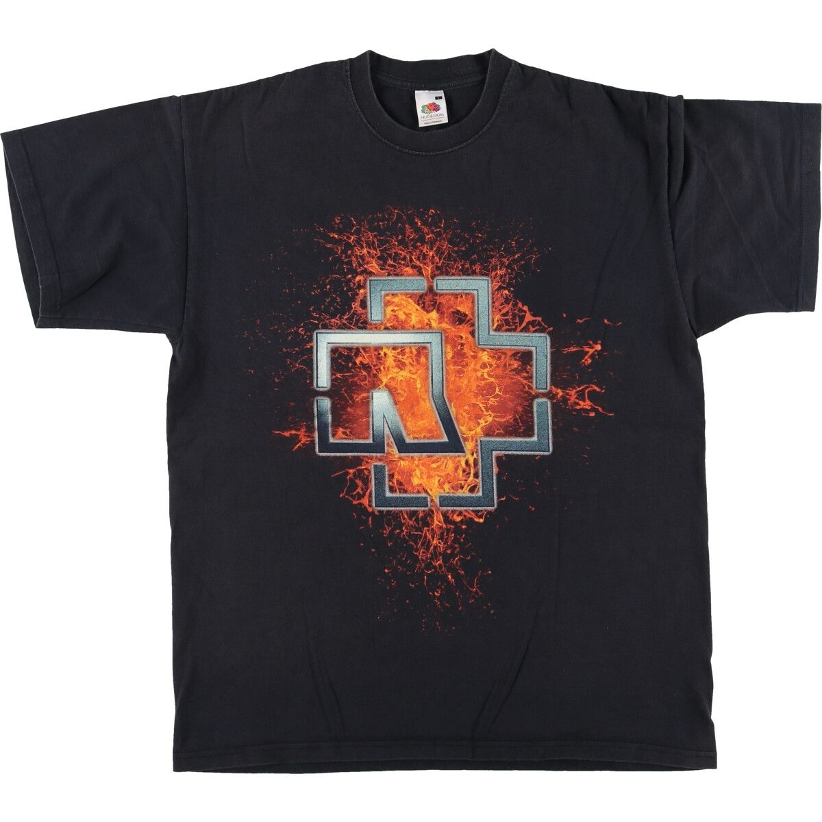 フルーツオブザルーム ラムシュタイン 両面プリントバンドTシャツ 古着 00年代 フルーツオブザルーム FRUIT OF THE LOOM RAMMSTEIN
