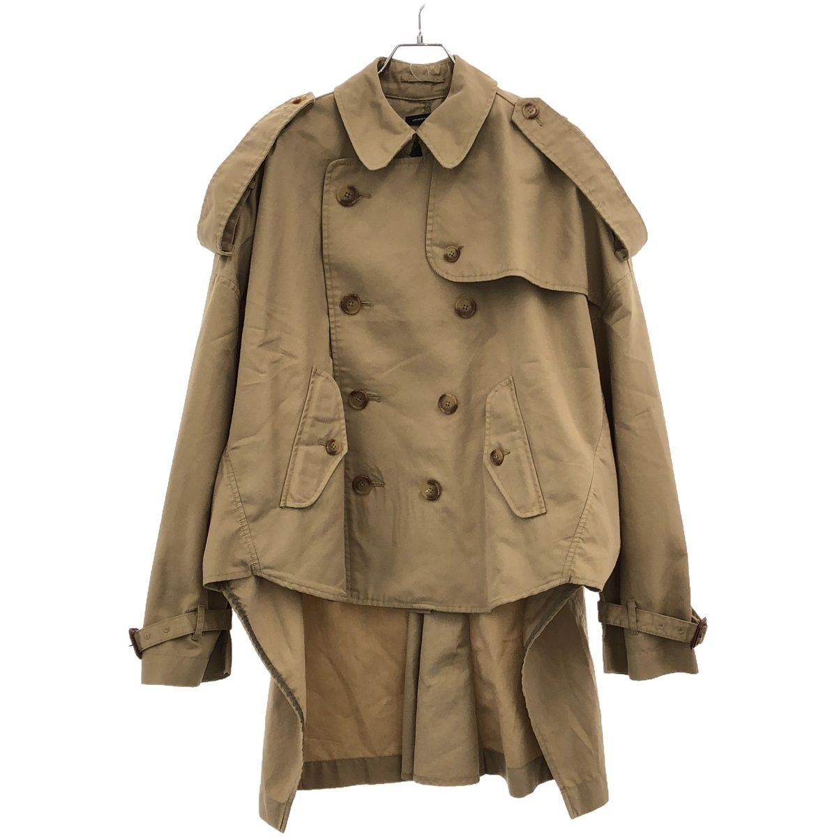 R13 アールサーティーン Tuck In Trench バックロングトレンチコート 20-020-587-0001 ベージュ S