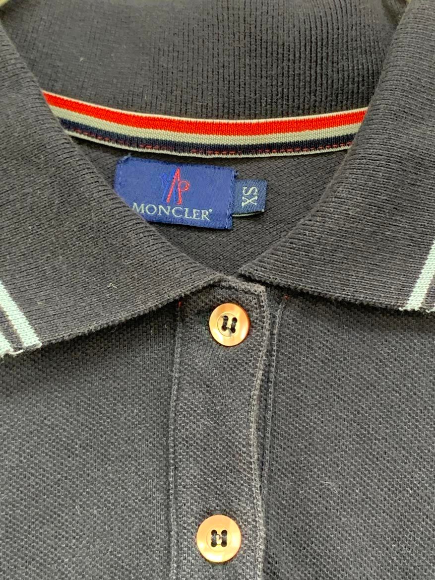 MONCLER モンクレール HT3398A ロゴ刺 ポロシャツ sizeXS/紺