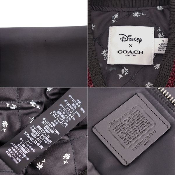 美品 コーチ ディズニー COACH Disney ブルゾン スタジアムジャンパ