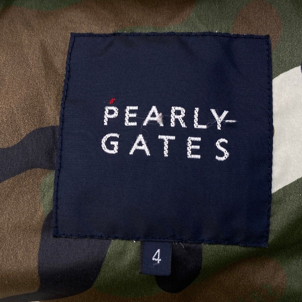 サイズ：4 PEARLY GATES パーリーゲイツ  中綿プルオーバー カモフラ カーキ系 [240101457901] ゴルフウェア メンズ ストスト サイズ：4 PEARLY GATES パーリーゲイツ 中綿プルオーバー