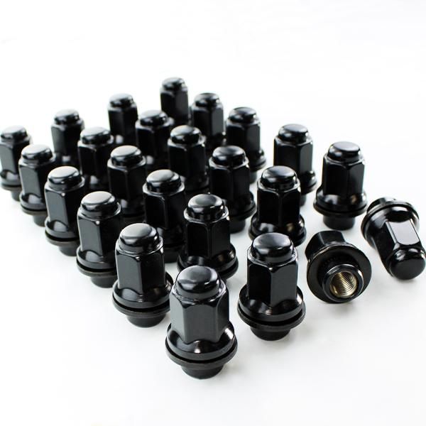 ホイールナット 50個 平座ナット トヨタ 純正 ホイール 用 ストレートナット 47mm P1.5 21HEX カローラ ミラージュ ミツビシ ブラックナット WP