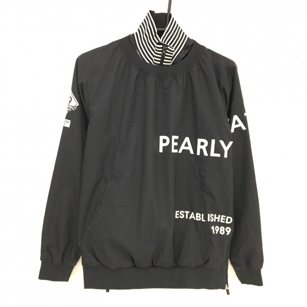 超 パーリーゲイツ ツインスニード 黒×白 数字柄 蓄熱 ブルゾン レディース 1 M ゴルフウェア サンプル品 PEARLY GATES