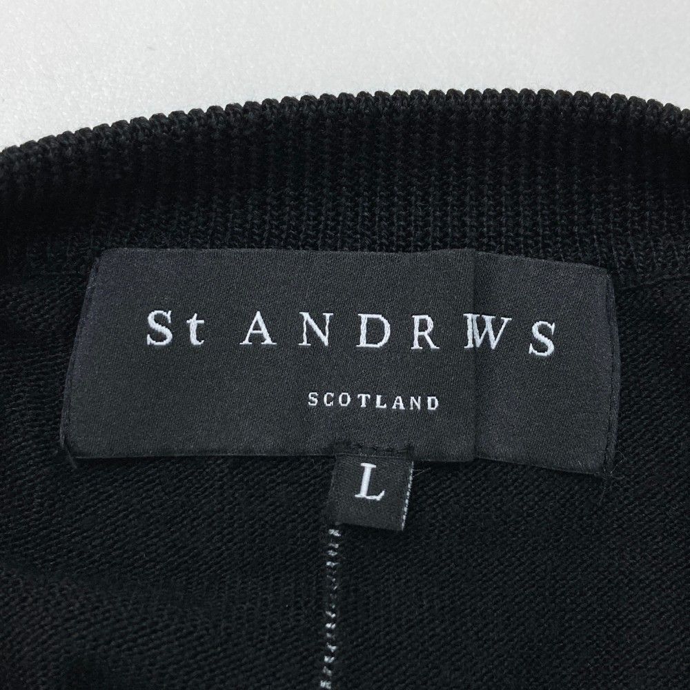 サイズ：L ST ANDREWS セントアンドリュース ニットセーター ブラック