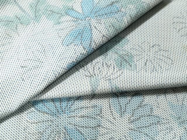 平和屋着物●本場大島紬　白大島　7マルキ　枝菊文　正絹　逸品　CAAS6747yc 平和屋着物○本場大島紬 白大島 7マルキ 枝菊文 正絹 逸品 CAAS6747yc