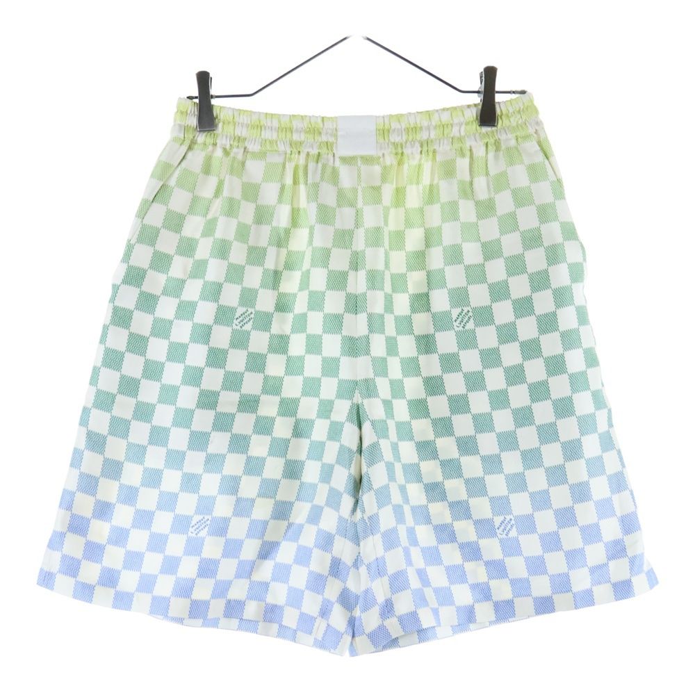 LOUIS VUITTON ルイヴィトン 25AW Multicolor Gradient Damier Silk Shorts ダミエグラデーション シルクショーツ ハーフパンツ グリーン RM252MV SHC HTP31W