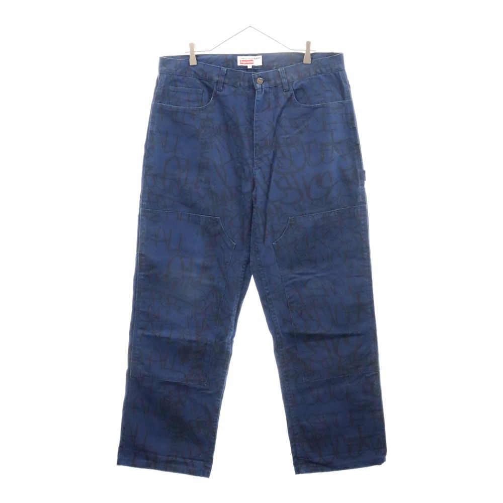 SUPREME (シュプリーム) 18AW ×COMME des GARCONS SHIRT コムデギャルソンシャツ canvas painter pant キャンバス ペインターパンツ ブルー