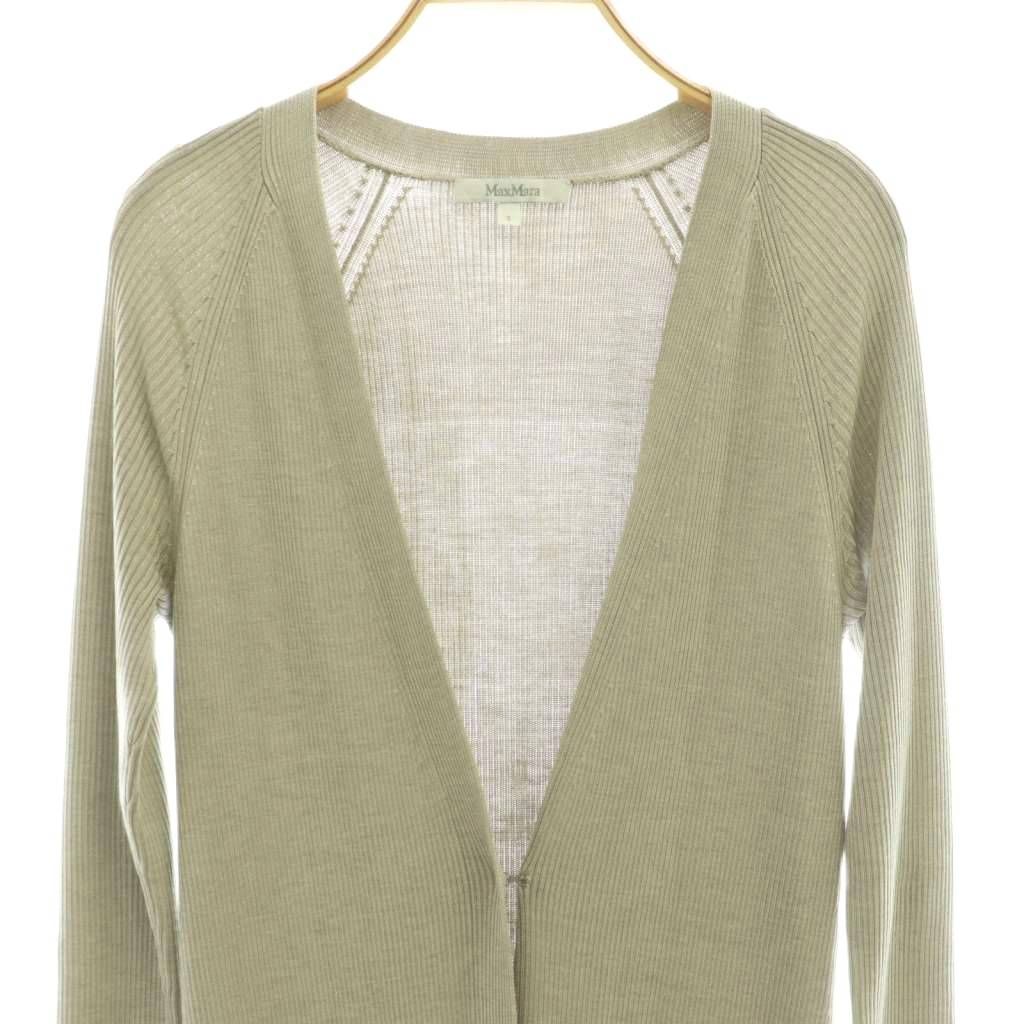 マックスマーラ MAX MARA リブニット ロングカーディガン S