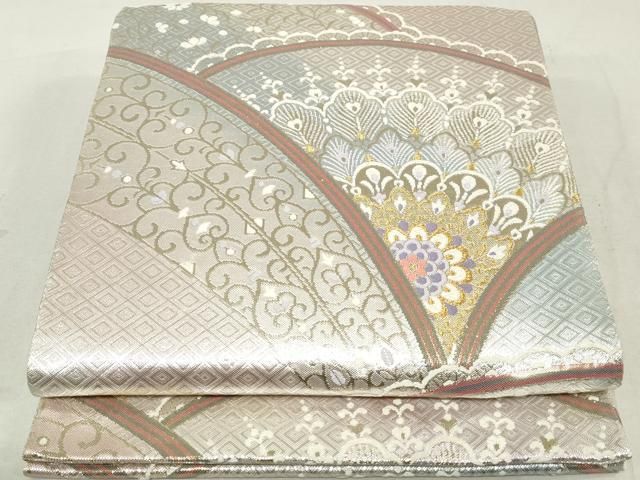 平和屋着物◎佐賀錦 六通柄袋帯 唐織 正倉院花文 二重箔 正絹