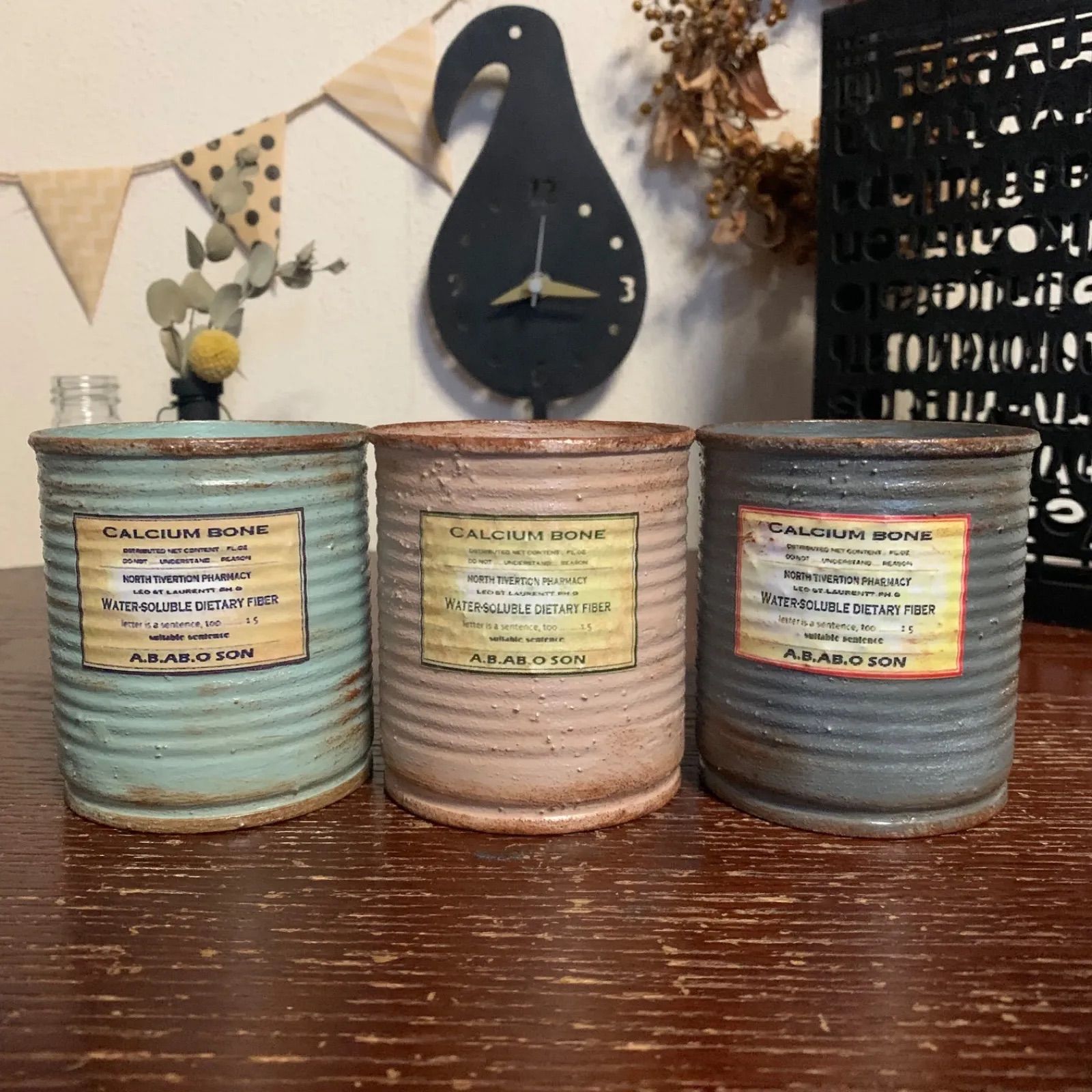 コーン缶＊リメイク缶＊3個セット＊リメ缶＊ハンドメイド