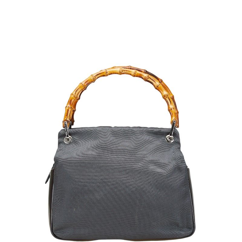 グッチ バンブー 000 1014 0575 グレー ブラック ナイロン レザー  