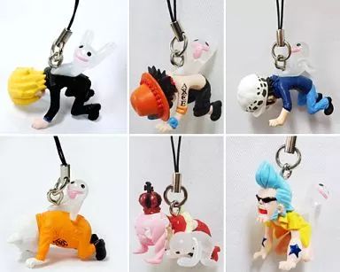 中古】ストラップ(キャラクター) 全6種セット 「ワンピース