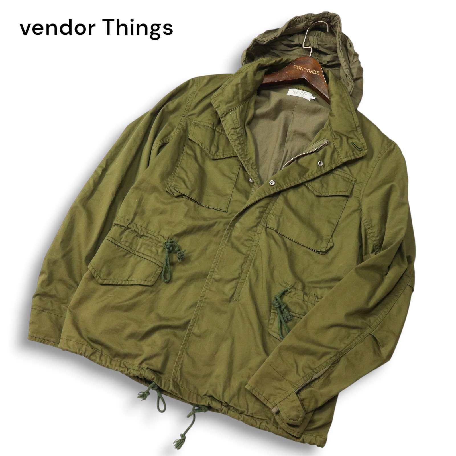 ベンダーシングス m-65 フィールドジャケット 美品】vendor Things ベンダーシングス 通年 リネン混☆ M-65