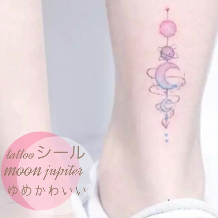 ホットセール タトゥーシール 1枚♡】大人気 月 ゆめ ピンク韓国 惑星 服＆ファッション小物