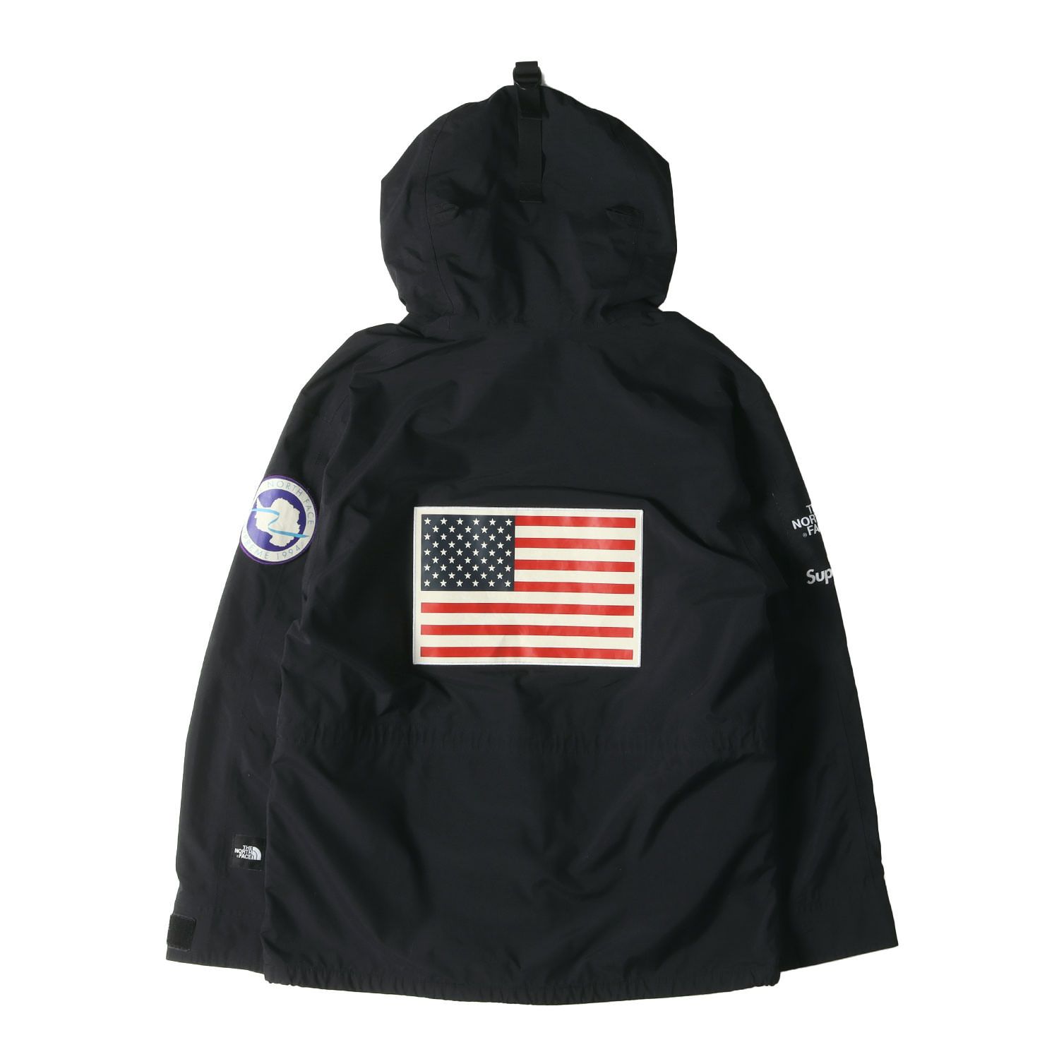 Supreme シュプリーム ジャケット サイズ:M THE NORTH FACE GORE-TEX 星条旗ワッペン プルオーバージャケット  (Trans Antarctica Expedition Pullover) ブラック コラボ【メンズ】 - メルカリ