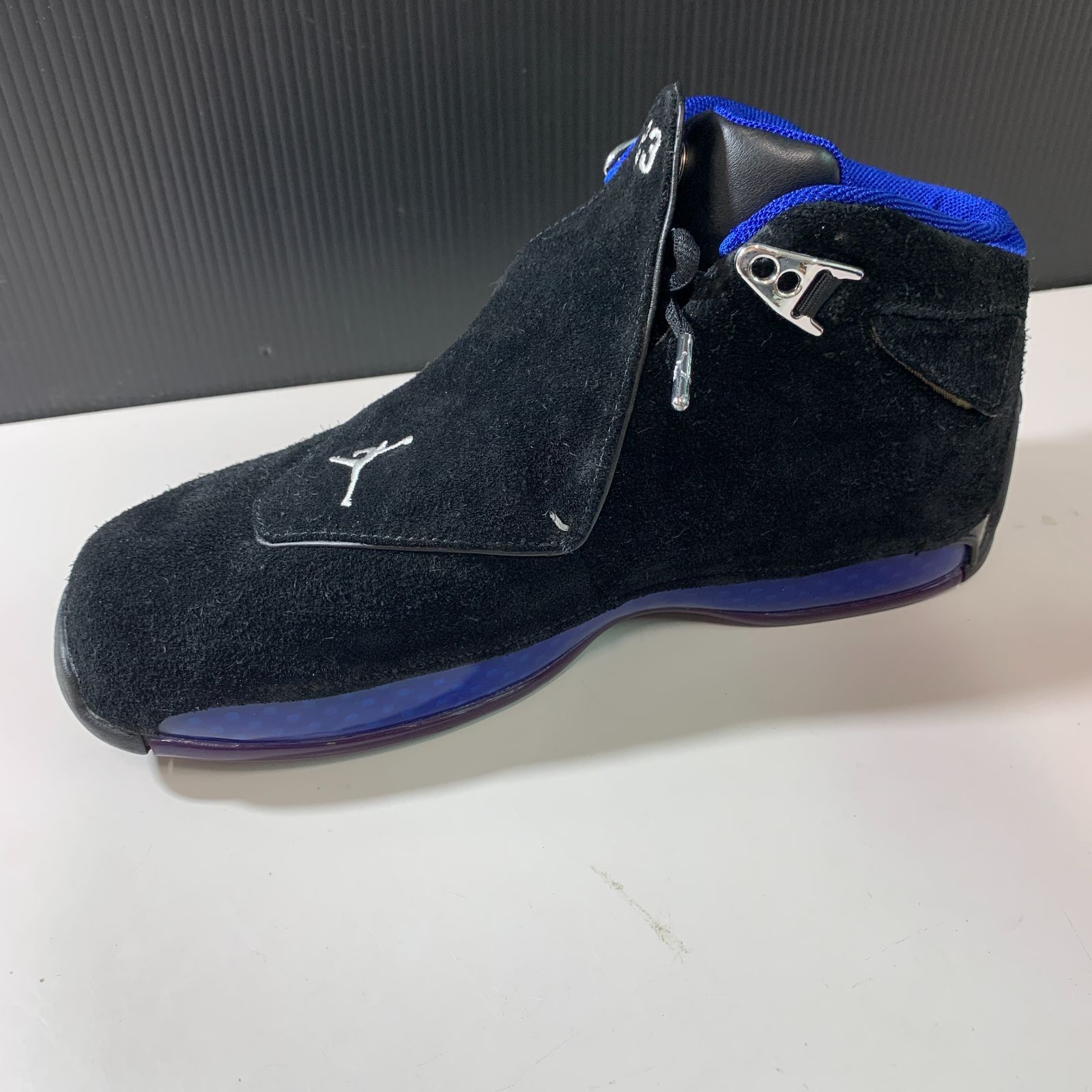 むつ80-072603】 Nike Air Jordan 18 OG Black Sport Royal (2003 