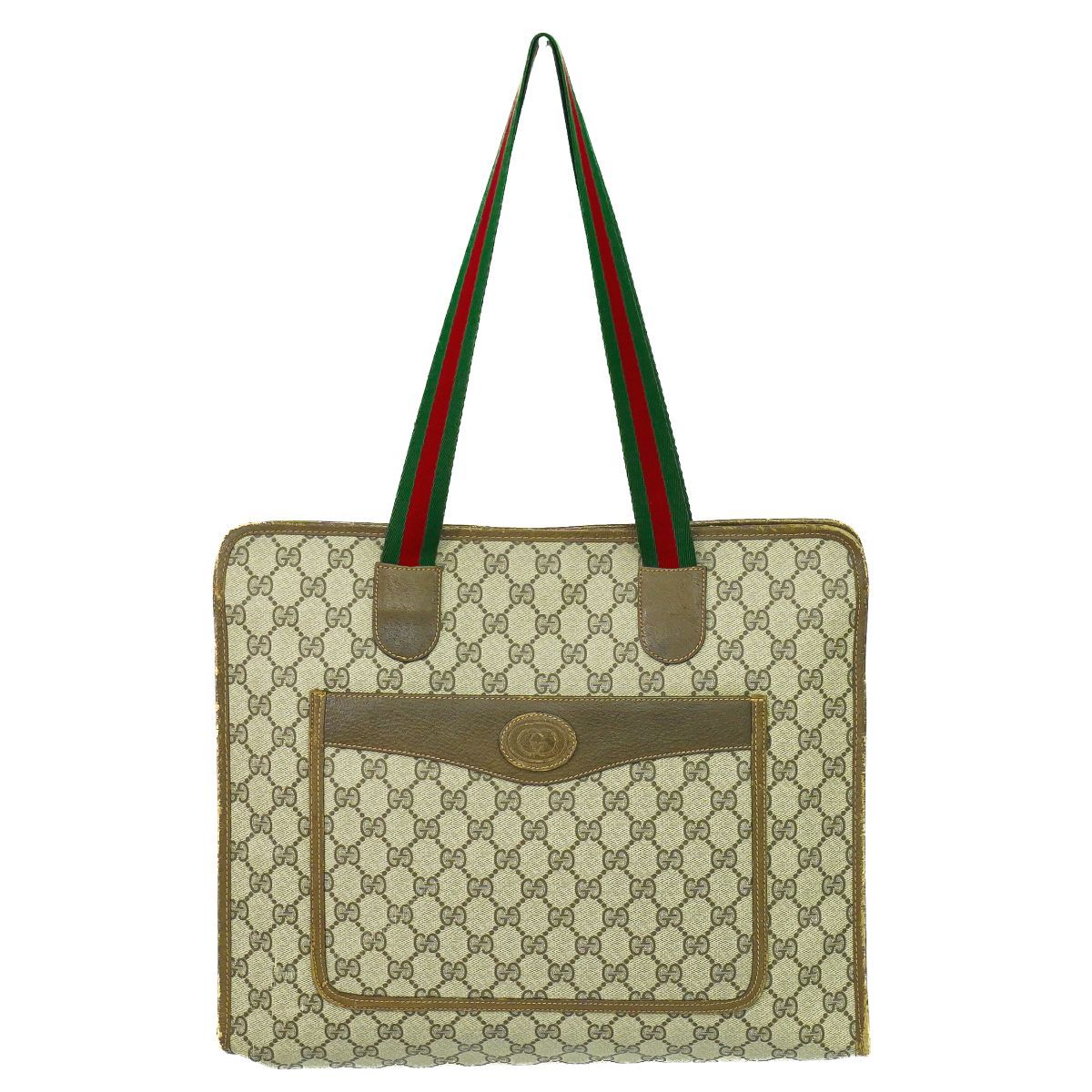 本物 グッチ GUCCI オールドグッチ シェリーライン GGスプリーム トートバッグ ショルダーバッグ ベージュ Shelly Line バッグ  【フォロー割】