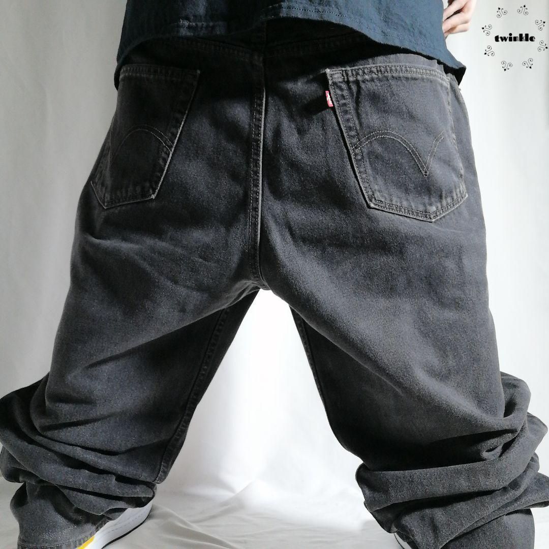 リーバイス550 W42 L32 ブラック Levi's 00s USA製 Levi'sリーバイス 550 ブラック デニムパンツ