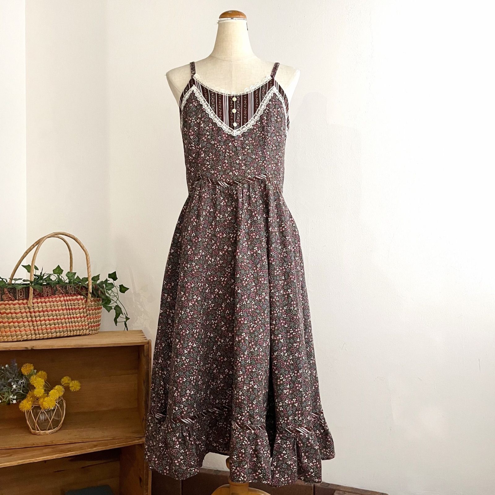GUNNE SAX ガニーサックス 小花柄ワンピース 古着 ヴィンテージ