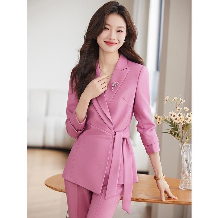 スーツ おしゃれ セレモニースーツ ジャケット 20代 ママスーツ 30代 ワイドパンツ セットアップ 50代 ウエストリボン 40代 スーツセット パンツスーツ 母 卒業式 入学式 通勤 レディー dzdx9579