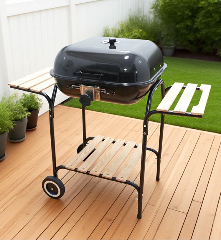 送料無料 アウトドアバーベキューグリル 炭火焼き 料理網調整 ハンバーガーグリル キャンプ用ポータブルBBQラック