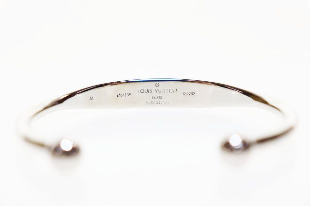 LOUIS VUITTON ジョンク モノグラム バングル Mサイズ シルバー ☆正規
