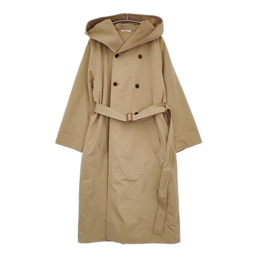 AURALEE FINX HARD TWIST GABARDINE HOODED DOUBLE COAT A22AC03FB 定価98000円 コート 22AW ベージュ レディース オーラリー 5-1008T♪