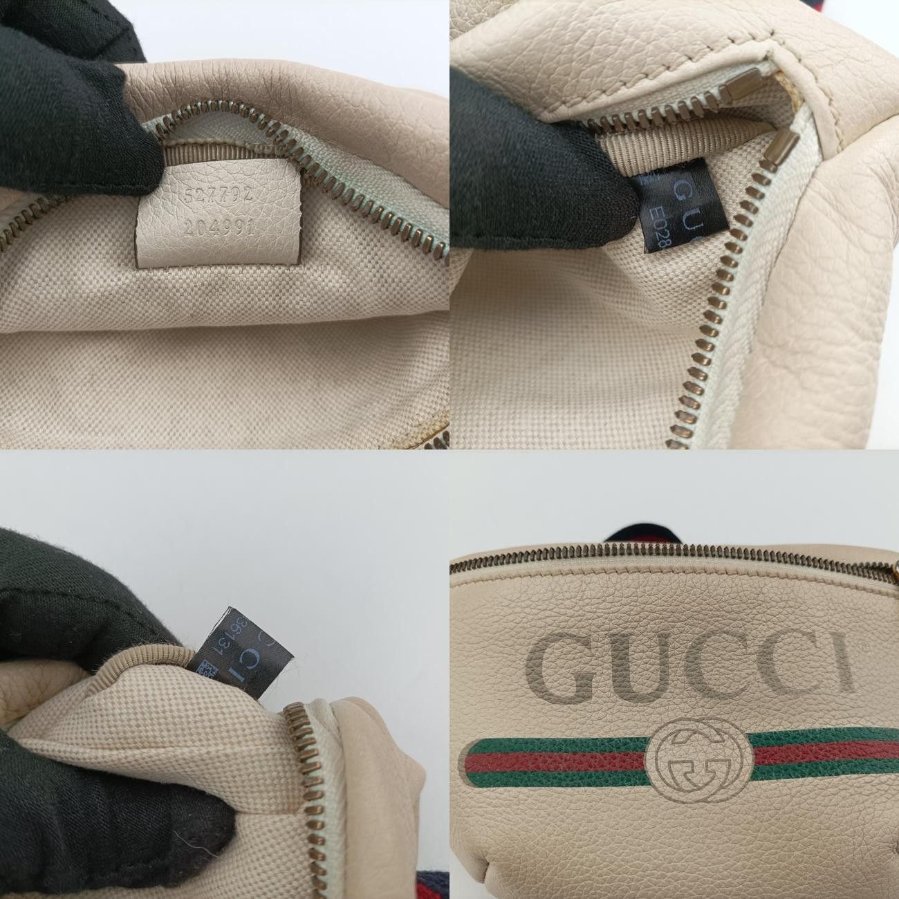 グッチGucciグッチプリントホワイトレザー527792E028436131