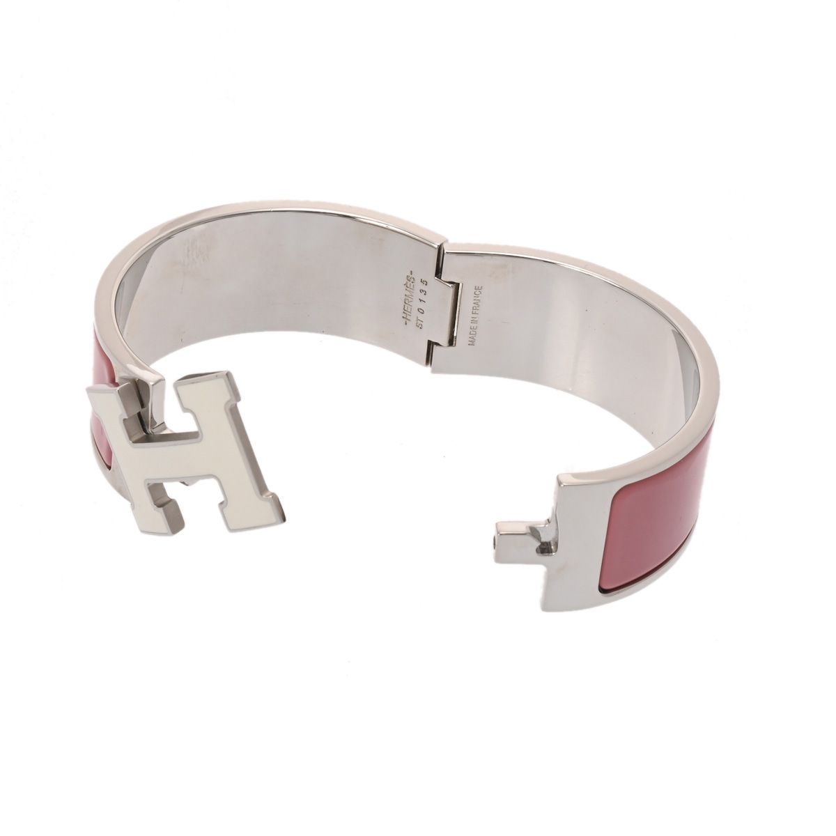 エルメス クリッククラックH GM ブレスレット シルバー ブラック