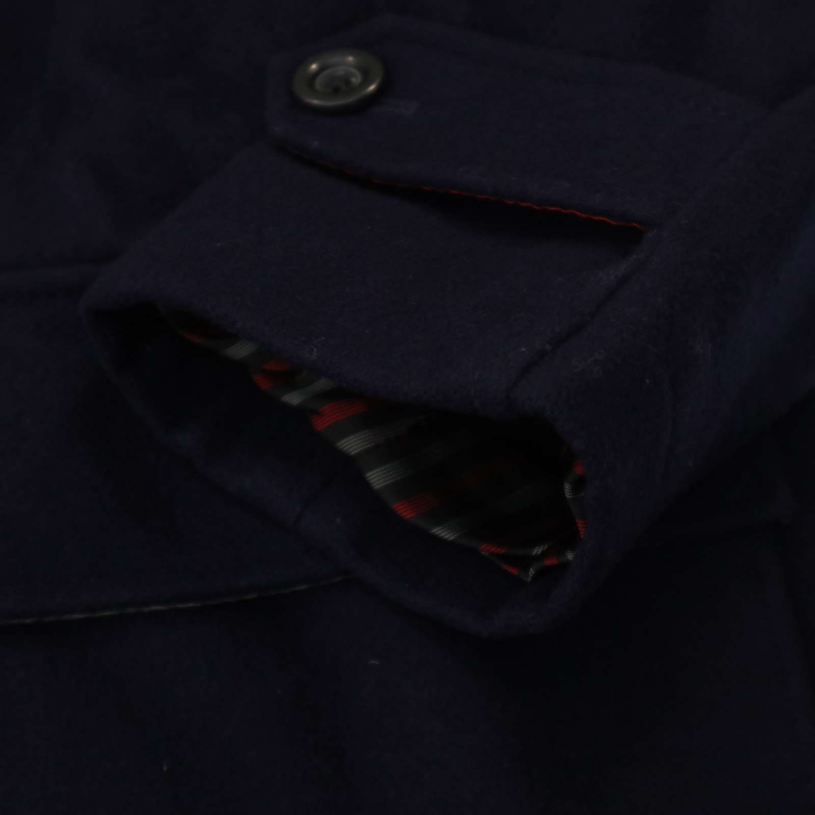 美品★ COOL SCAT クールスキャット ロゴ刺繍★ 襟付き 袖ジップ ブルゾン Sz.2　メンズ 黒 ロカビリー　c510tb178 COOL SCATクールスキャットレザーライダースジャケット サイズ表記なし