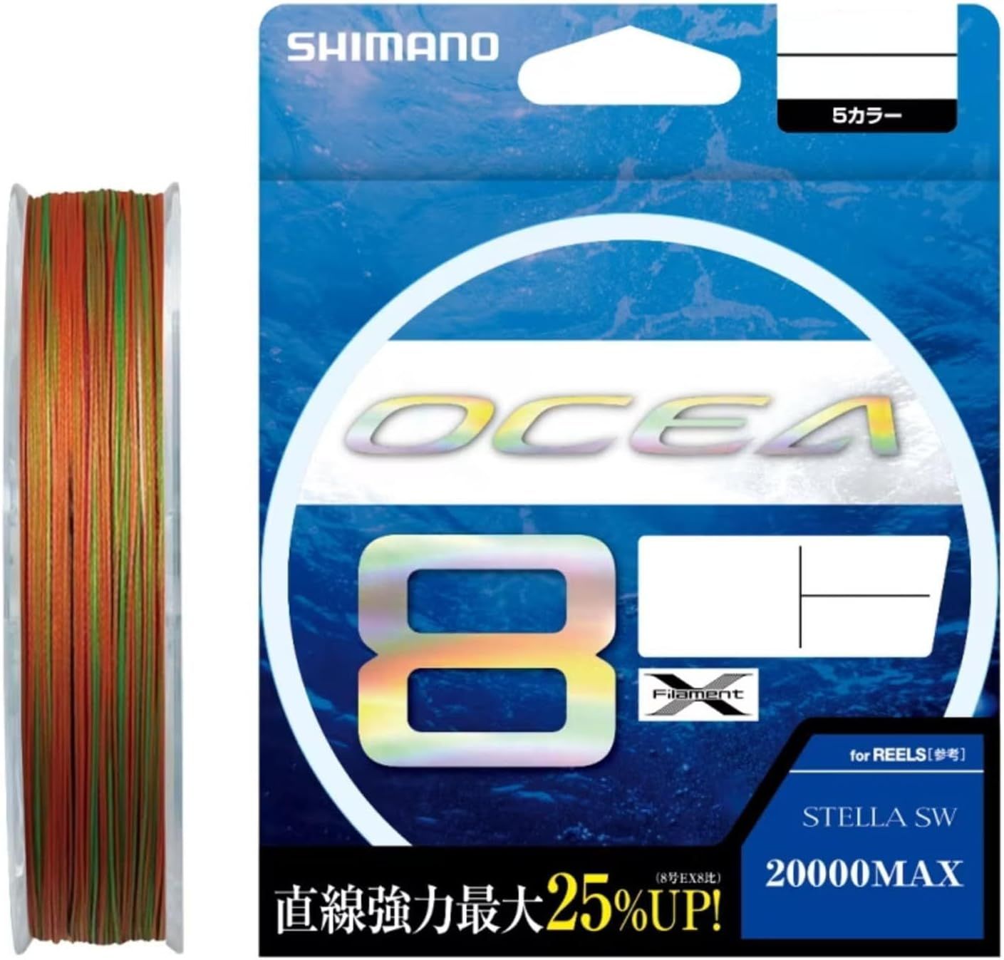 オシア8　6号　400m　5カラー シマノ SHIMANO オシア8 400m 5カラー 6.0号 PEライン 【メール