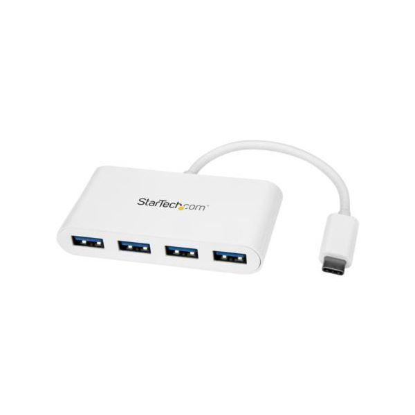 品質保証，正規保証 StarTech.com 4ポートUSB3.0ハブ USB Type-C接続 USB-A×4口 USBバスパワー対応 ホワイトHB30C4ABW 1個 スイッチングハブ