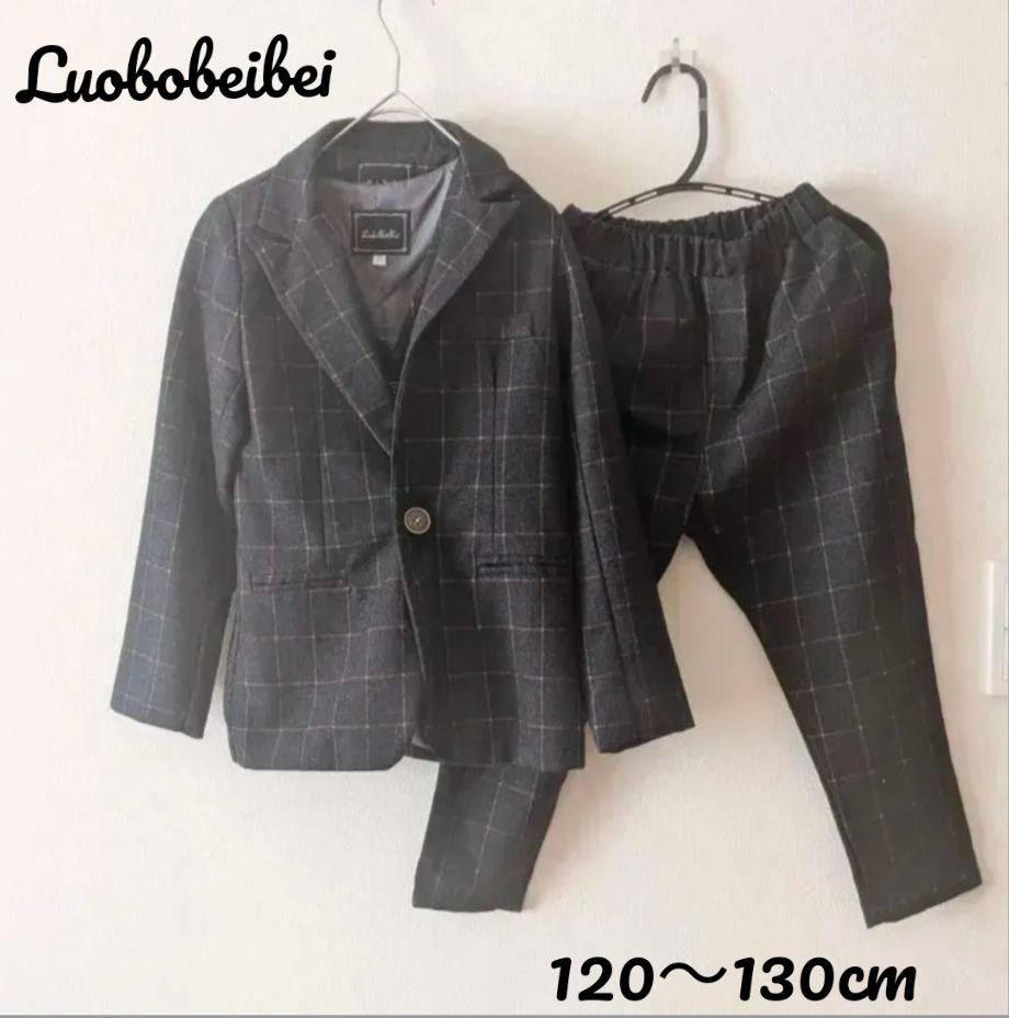 【luobobeibei】男の子 スーツ 上下 サイズ170 Amazon.co.jp: Luobobeibei 子供 背広 スーツ 男の子 二点セット