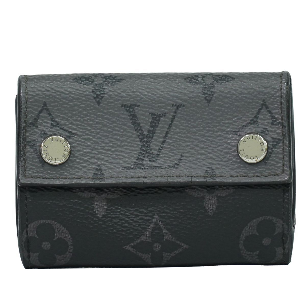 本物 ルイヴィトン LOUIS VUITTON LV ディスカバリー モノグラム エクリプス 折財布 ブラック グレー M45417 ビトン 財布 ウォレット フォロー割