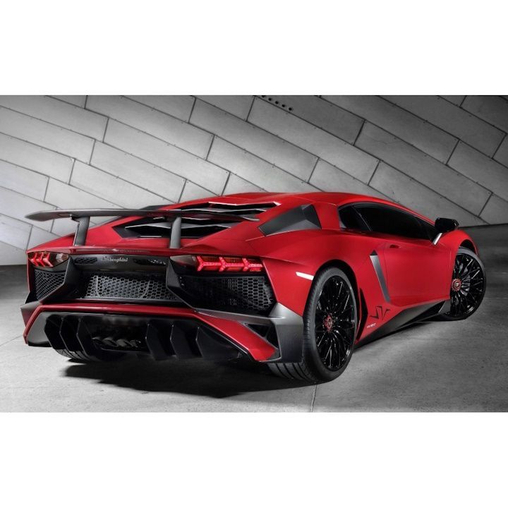 絵画風 壁紙ポスター (はがせるシール式) ランボルギーニ アヴェンタドール LP750-4 スーパーヴェローチェ 2015年 スーパーカー キャラクロ LAVD-033W2 (ワイド版 603mm×376mm) ＜日本製＞ ウォールス