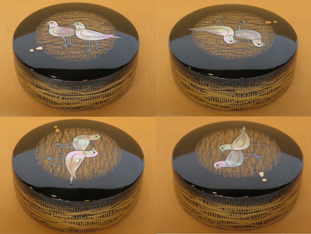 0179 森本丹山 真作保証 丹波焼 肩衝 茶入 花唐草金襴仕覆