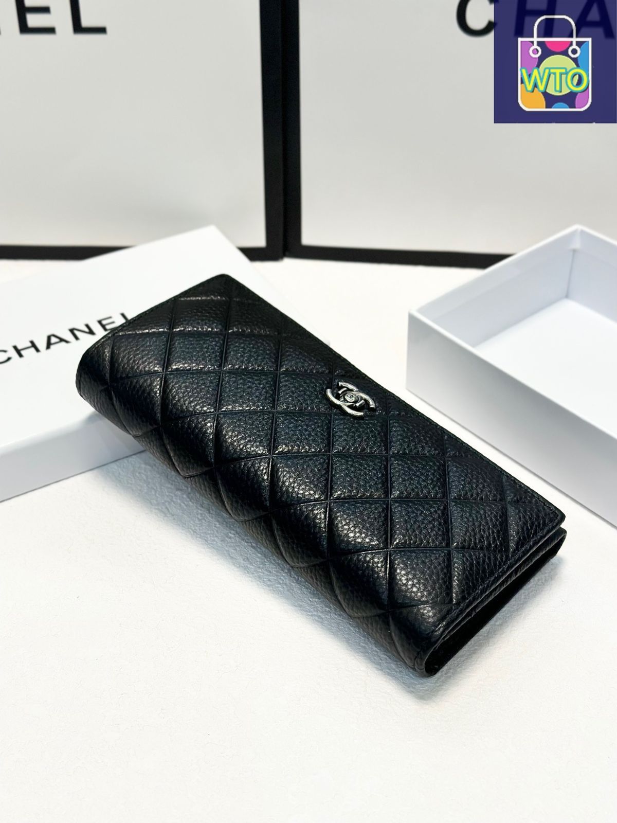 今日特価】Chanel シャネル シープスキンダブルフォールド