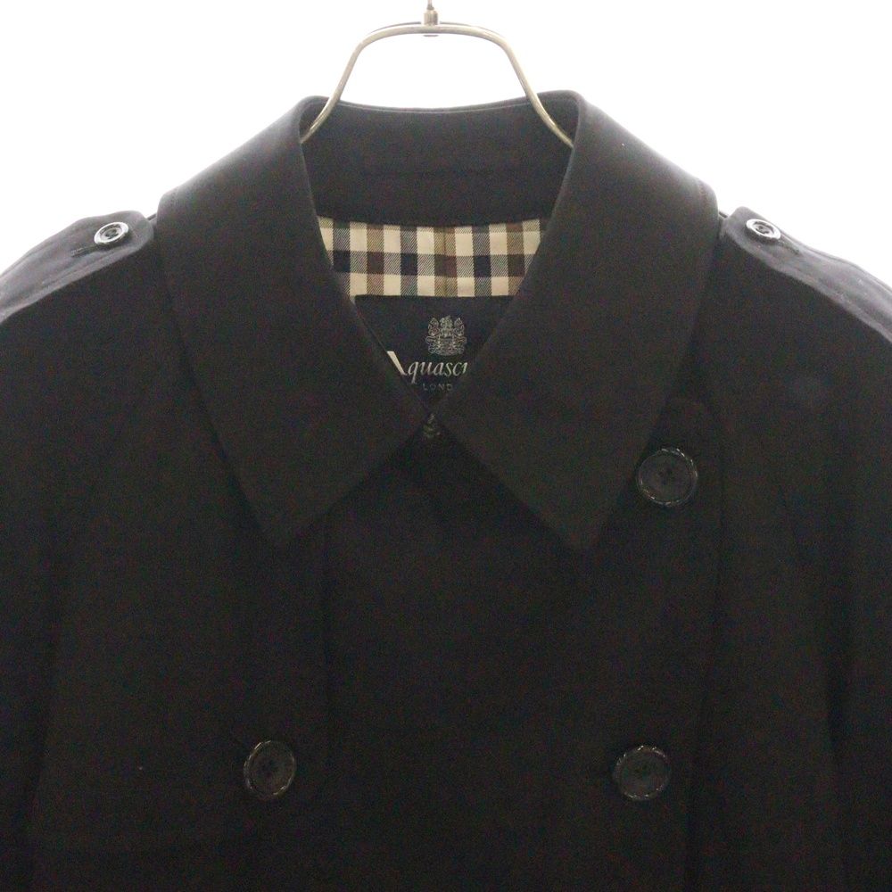 Aquascutum (アクアスキュータム) 裏地チェック総柄 コットンツイル