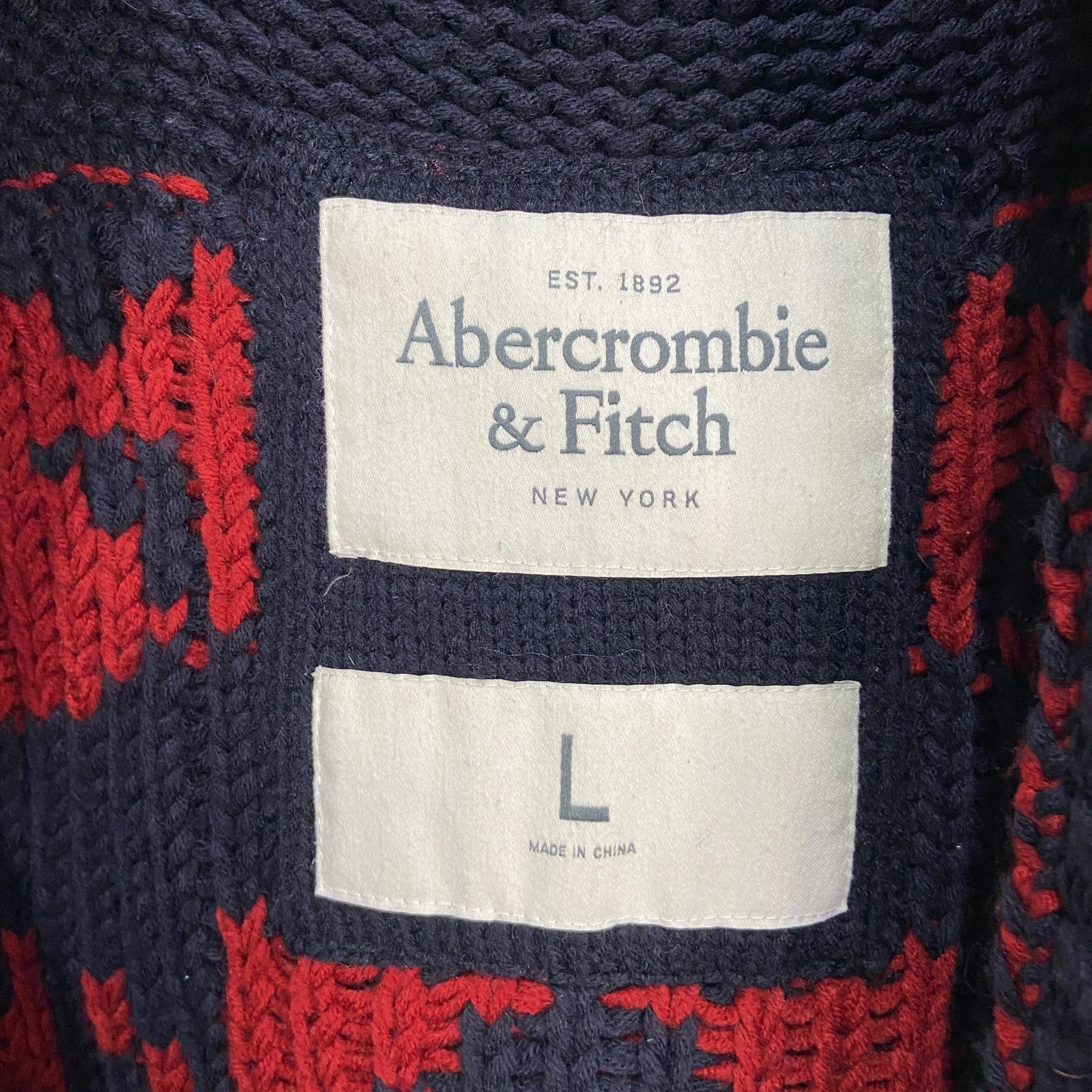 ☆Abercrombie＆Fitch☆アバクロ☆カウチンニットパーカー☆フードボア 