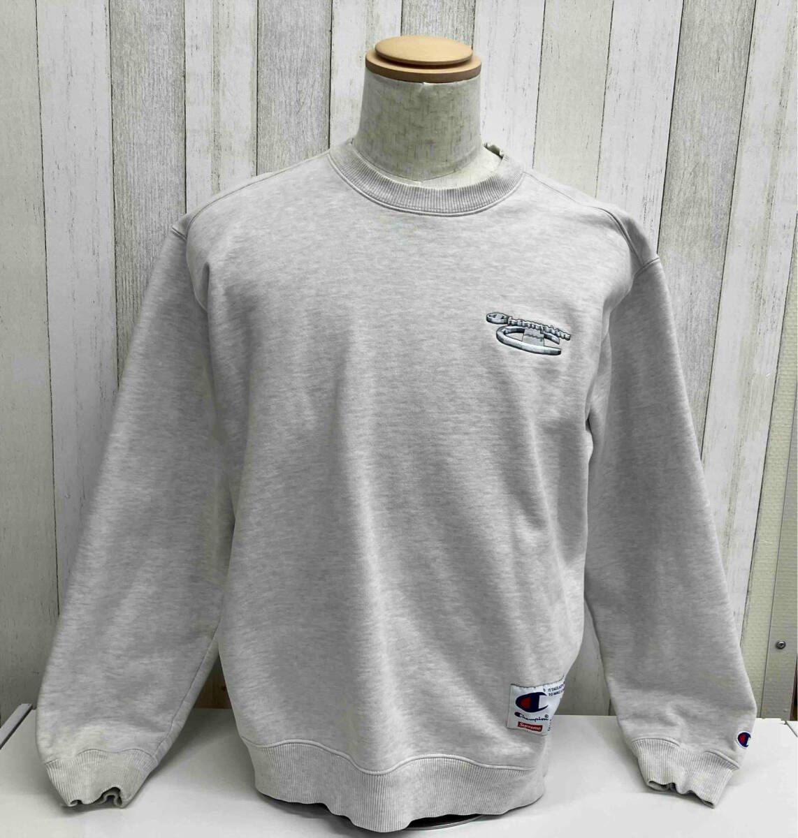 Supreme／champion×SUPREME／スウェット／グレー／Lサイズ