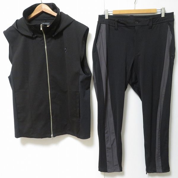 anc クロノス CRONOS セットアップ ベスト パンツ XL 黒 グレー 
