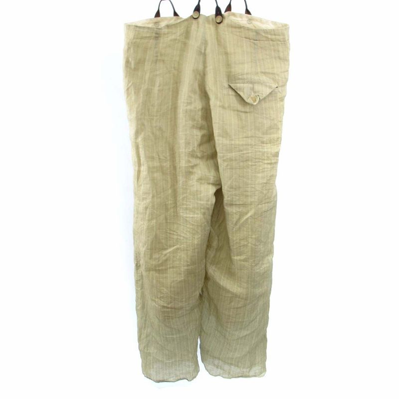 Paul Harnden ストライプ ハーフパンツ XS ポールハーデン　リネン ポールハーデンリネンパンツ Paul Harnden ストライプ ハーフパンツ XS